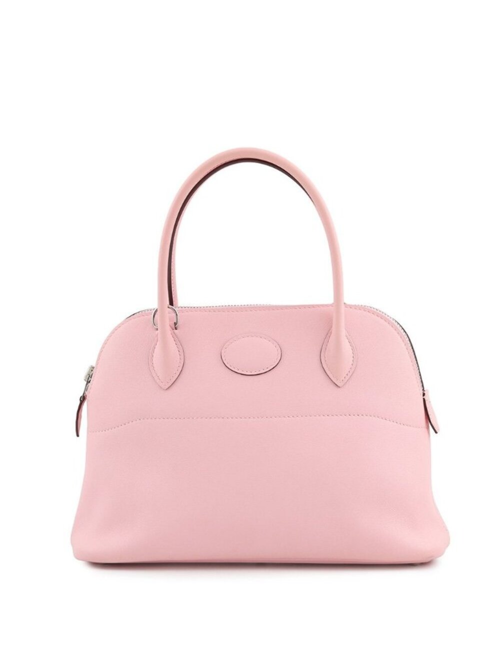 Hermes Handbag Bolide 27 Rose Sakura Silver Swift 2-Way